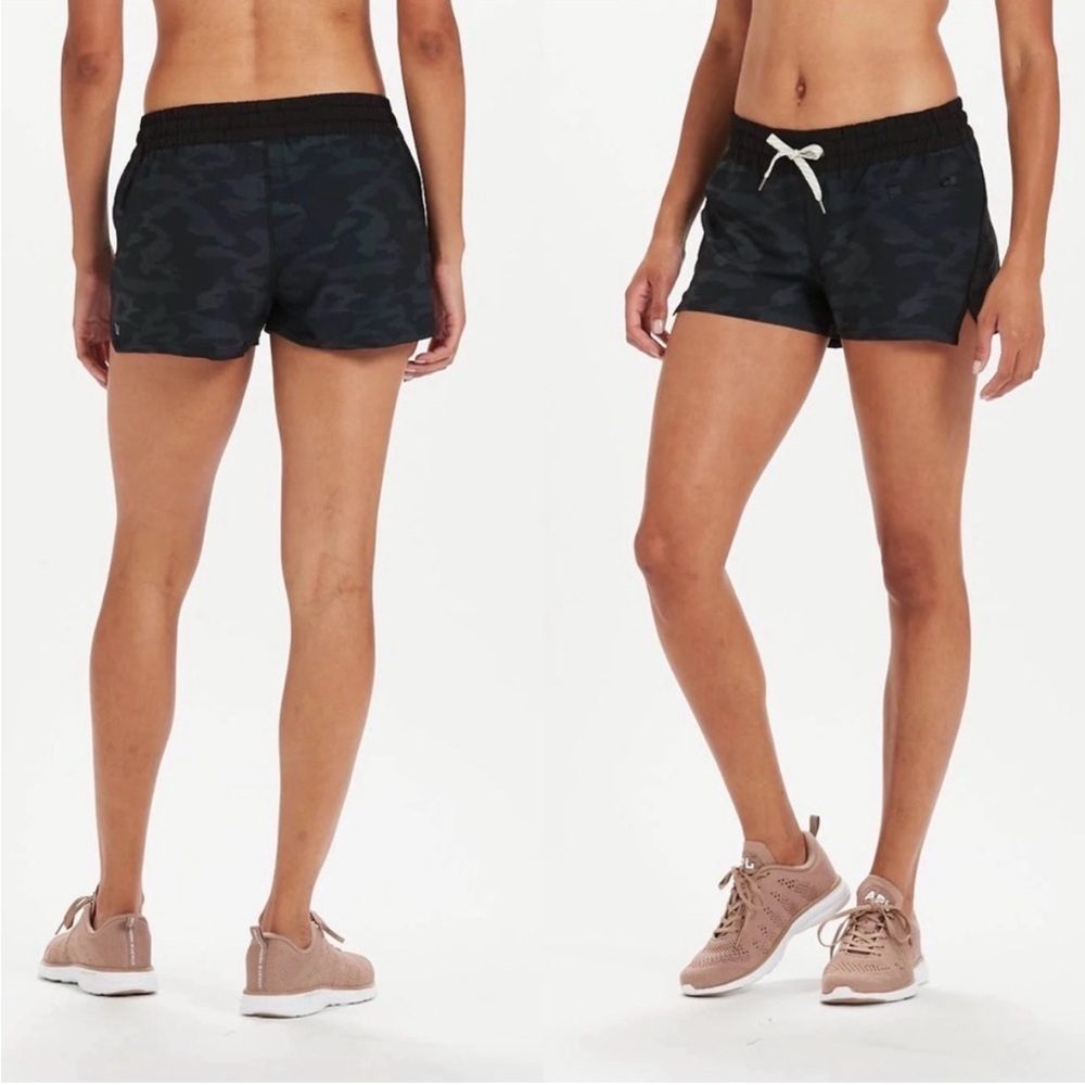 Vuori Clementine Black Camouflage Shorts - Picture 2 of 4